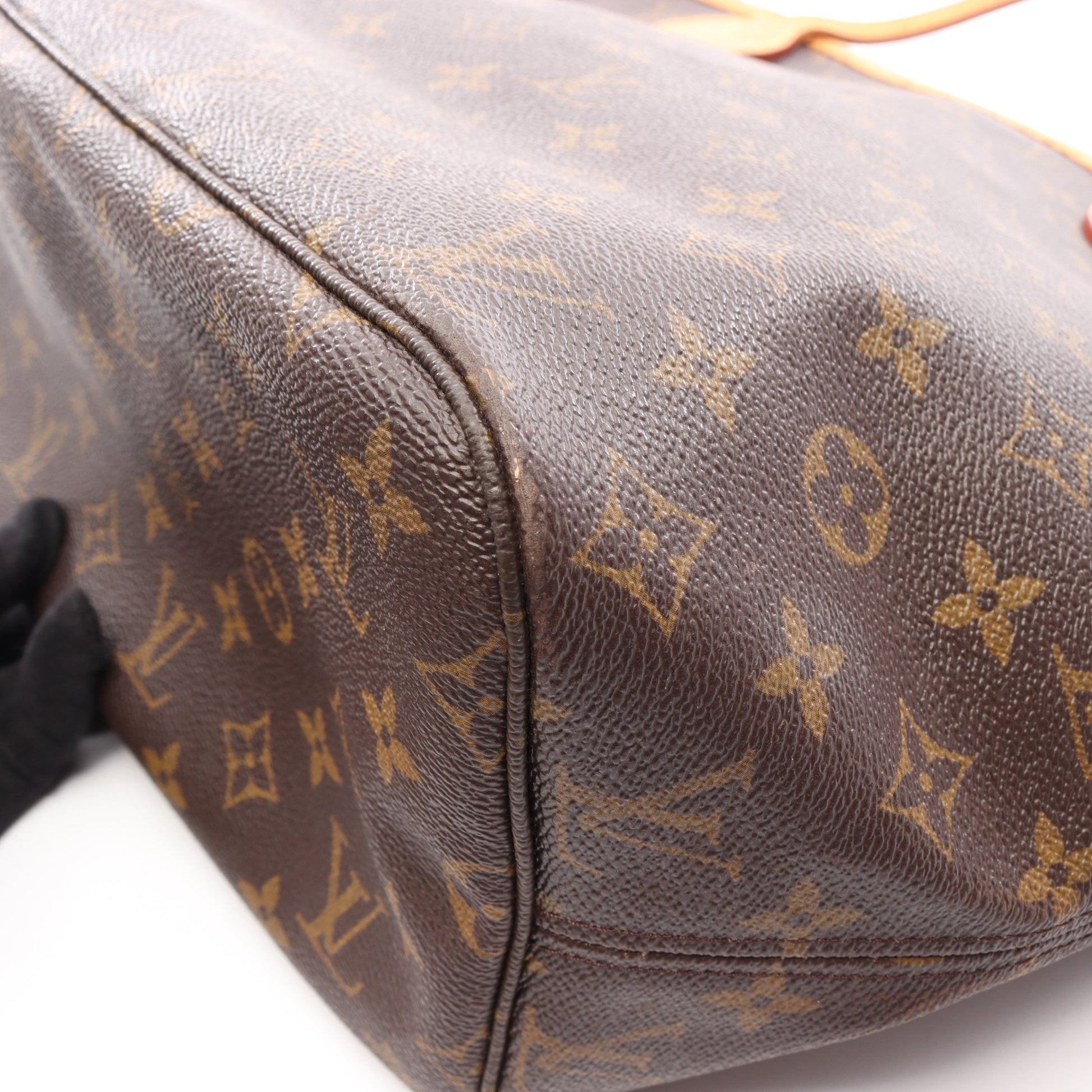 ネヴァーフルMM モノグラム ショルダーバッグ トートバッグ PVC レザー ブラウン ルイヴィトン バッグ LOUIS VUITTON