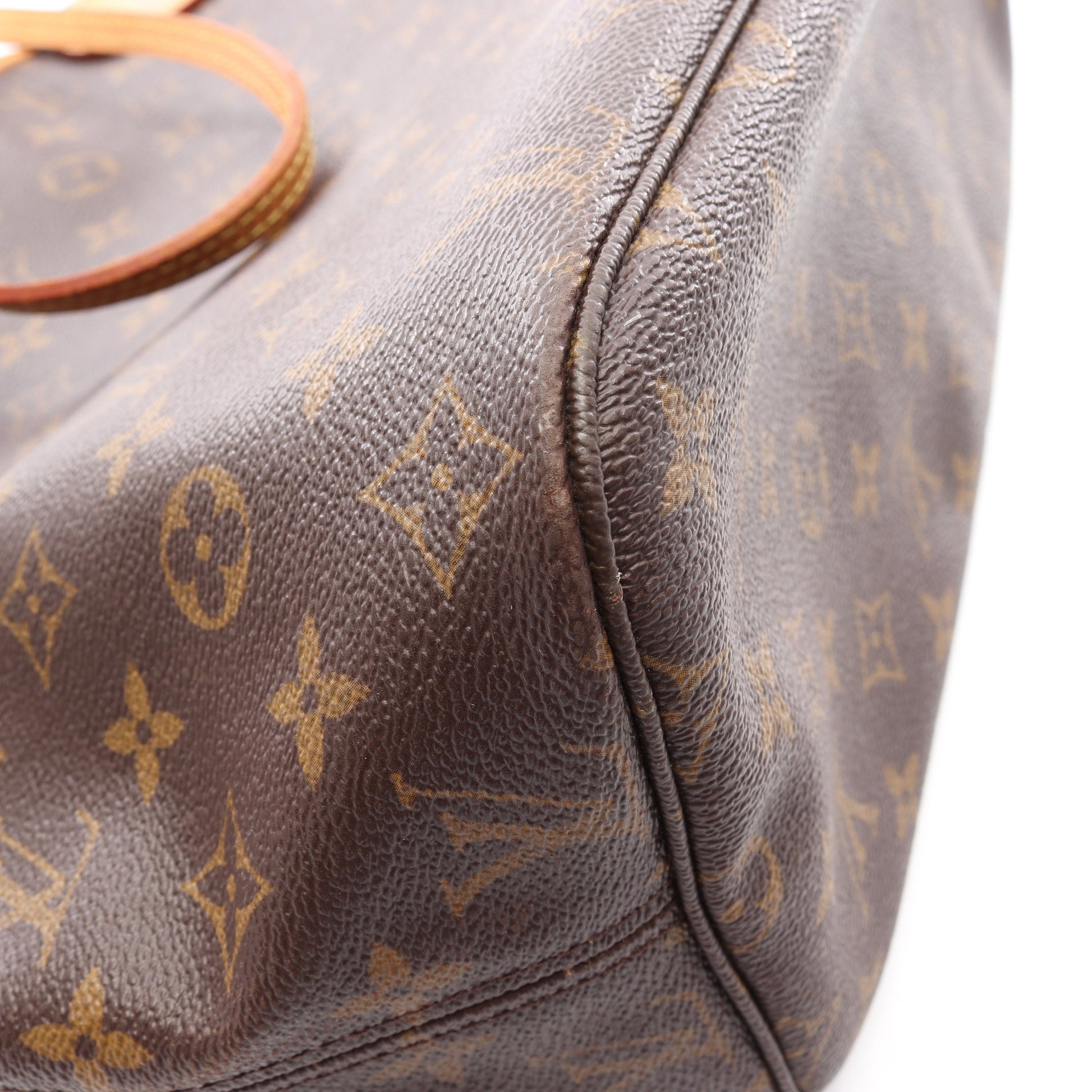 ネヴァーフルMM モノグラム ショルダーバッグ トートバッグ PVC レザー ブラウン ルイヴィトン バッグ LOUIS VUITTON