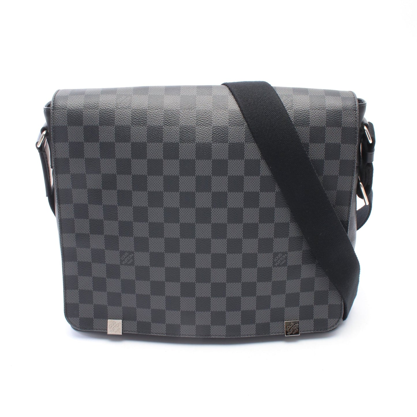 ディストリクト MM NM ダミエグラフィット ショルダーバッグ PVC レザー ブラック ルイヴィトン バッグ LOUIS VUITTON