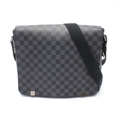 ディストリクト MM NM ダミエグラフィット ショルダーバッグ PVC レザー ブラック ルイヴィトン バッグ LOUIS VUITTON