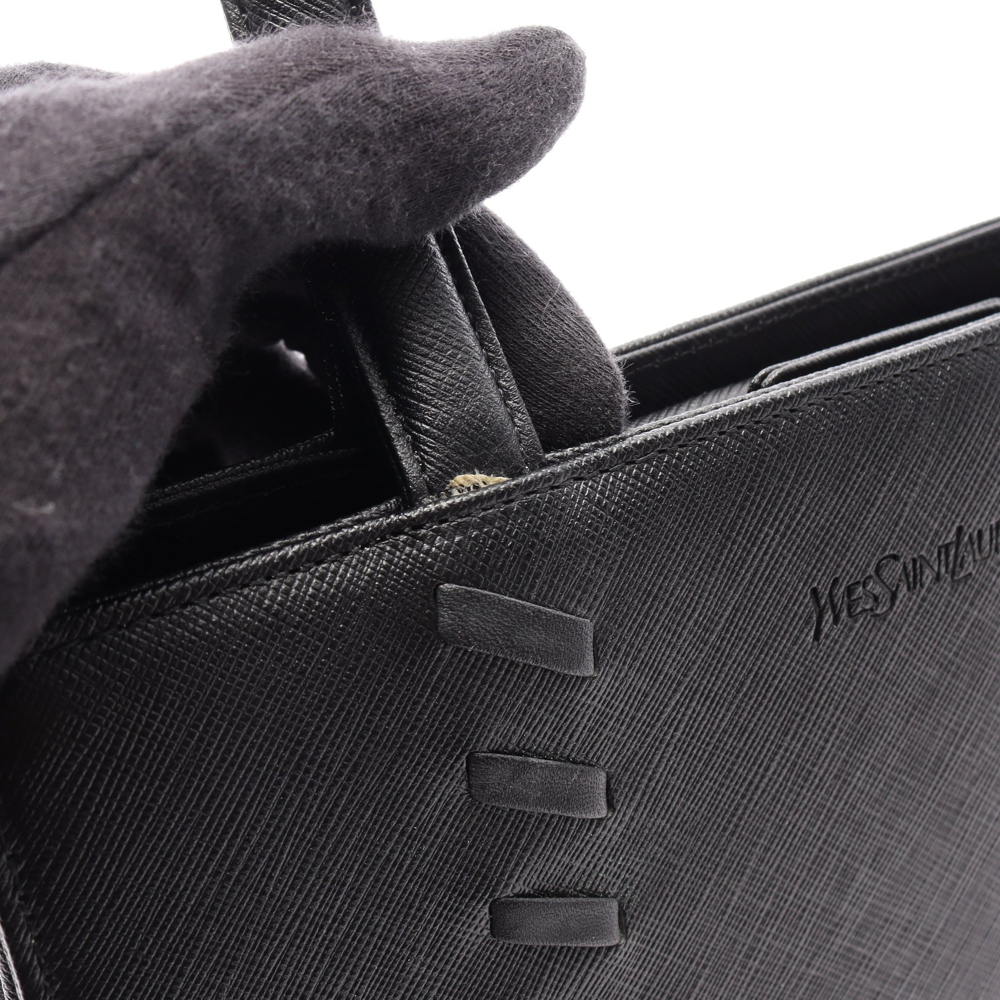 ハンドバッグ トートバッグ レザー ブラック イヴサンローラン バッグ YVES SAINT LAURENT