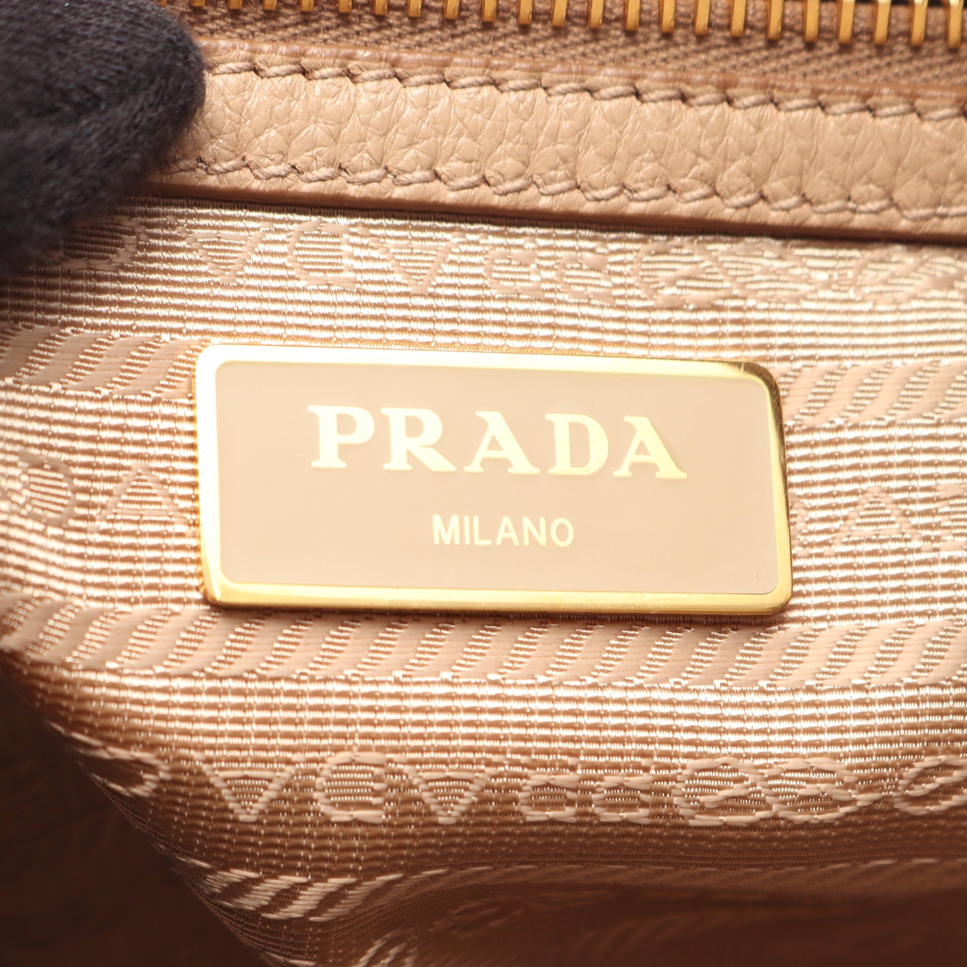 VITELLO PHENIX 2WAY ハンドバッグ レザー ピンクベージュ プラダ バッグ PRADA