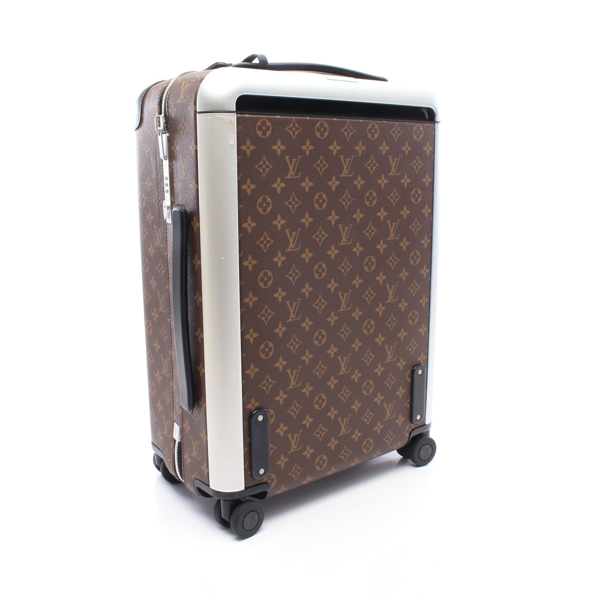 ホライゾン55 モノグラムマカサー キャリーケース スーツケース PVC レザー ブラウン ブラック ルイヴィトン バッグ LOUIS VUITTON