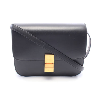 クラシックボックス ミディアム ショルダーバッグ レザー ブラック セリーヌ バッグ CELINE