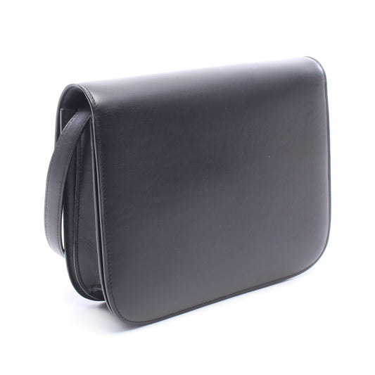 クラシックボックス ミディアム ショルダーバッグ レザー ブラック セリーヌ バッグ CELINE