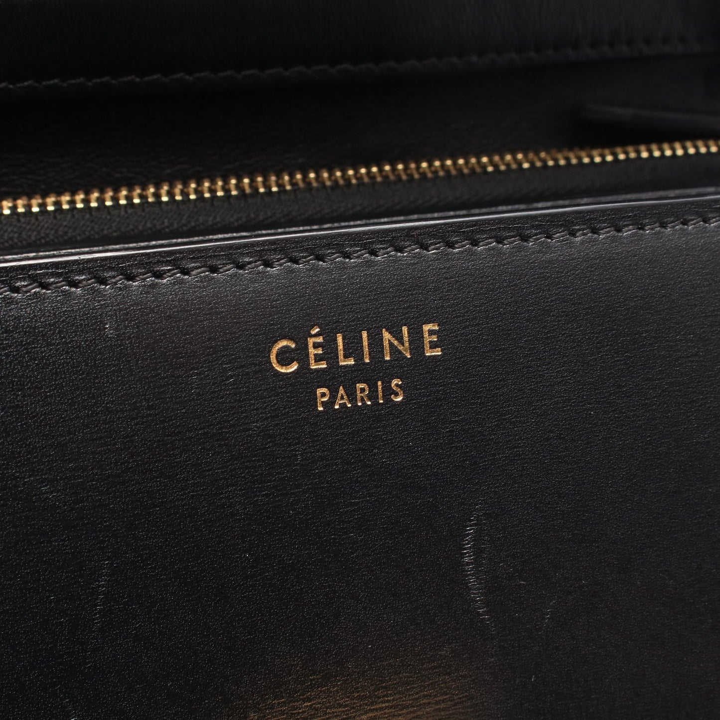 クラシックボックス ミディアム ショルダーバッグ レザー ブラック セリーヌ バッグ CELINE