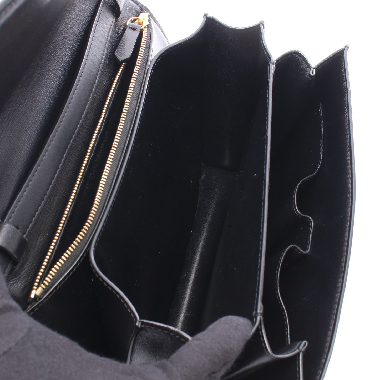 クラシックボックス ミディアム ショルダーバッグ レザー ブラック セリーヌ バッグ CELINE
