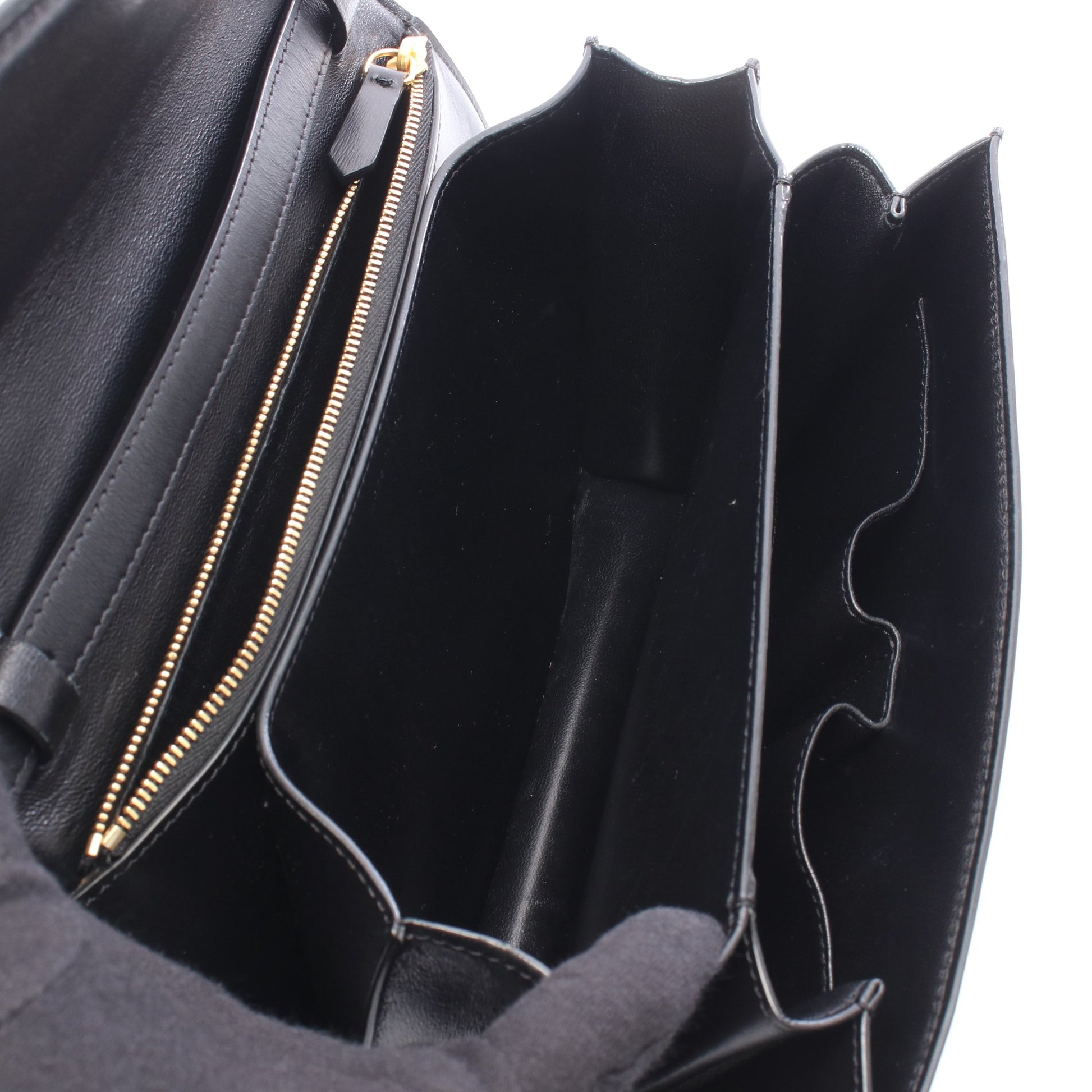 クラシックボックス ミディアム ショルダーバッグ レザー ブラック セリーヌ バッグ CELINE