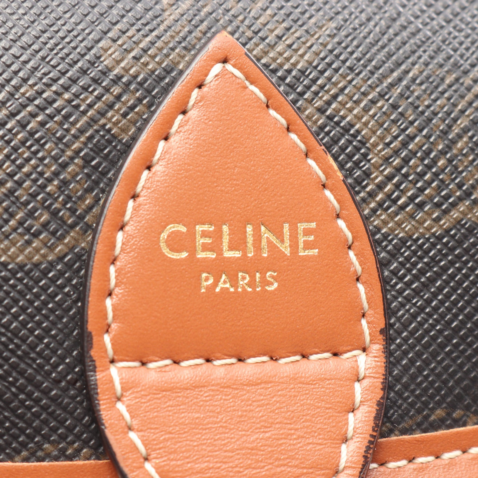 フォルコ ミディアムバッグ トリオンフ ショルダーバッグ PVC レザー ブラック ブラウン セリーヌ バッグ CELINE