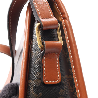 フォルコ ミディアムバッグ トリオンフ ショルダーバッグ PVC レザー ブラック ブラウン セリーヌ バッグ CELINE