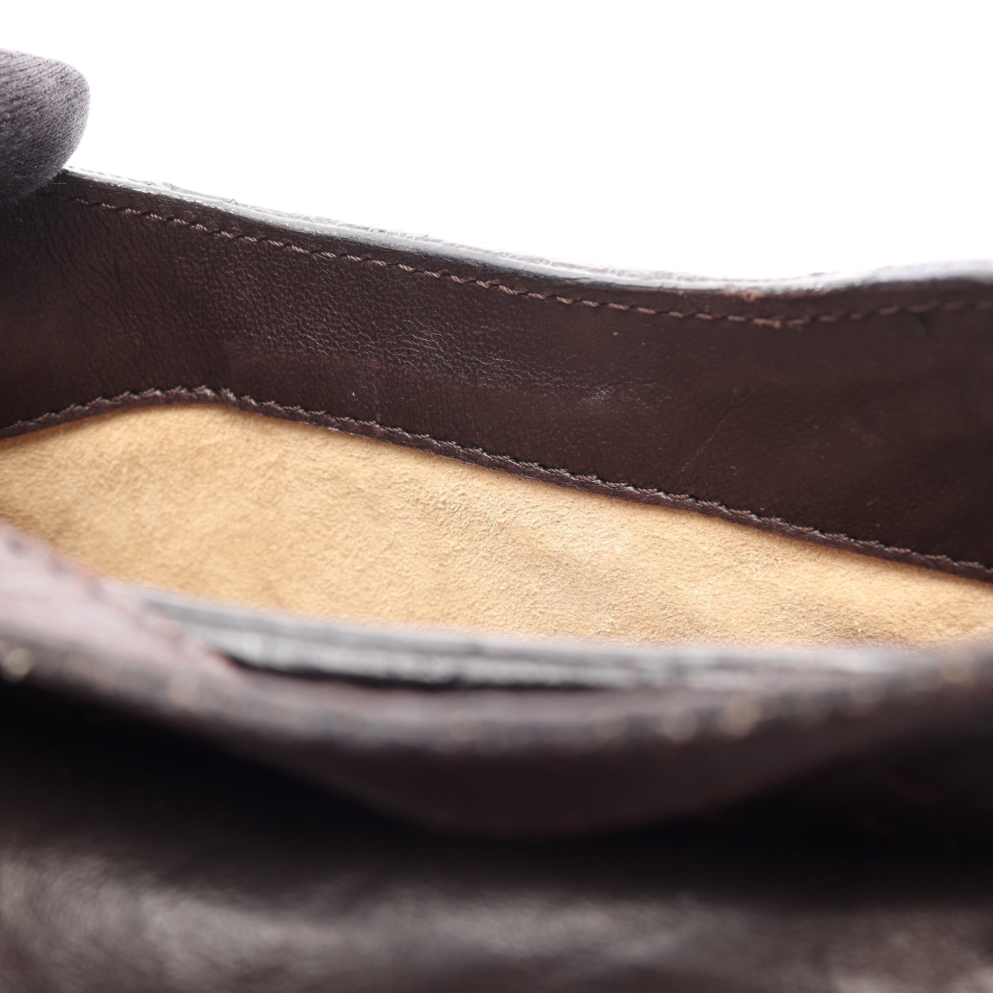 イントレチャート ミニ ショルダーバッグ レザー ダークブラウン ボッテガヴェネタ バッグ BOTTEGA VENETA