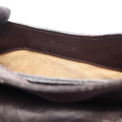 イントレチャート ミニ ショルダーバッグ レザー ダークブラウン ボッテガヴェネタ バッグ BOTTEGA VENETA