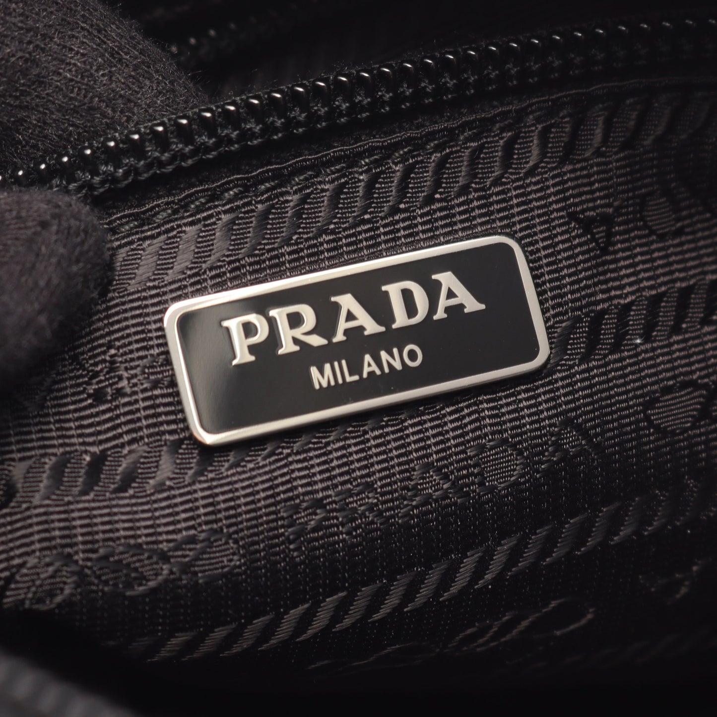TESSUTOT SMALTO ポーチ ナイロン サフィアーノレザー ブラック マルチカラー プラダ 財布・小物 PRADA