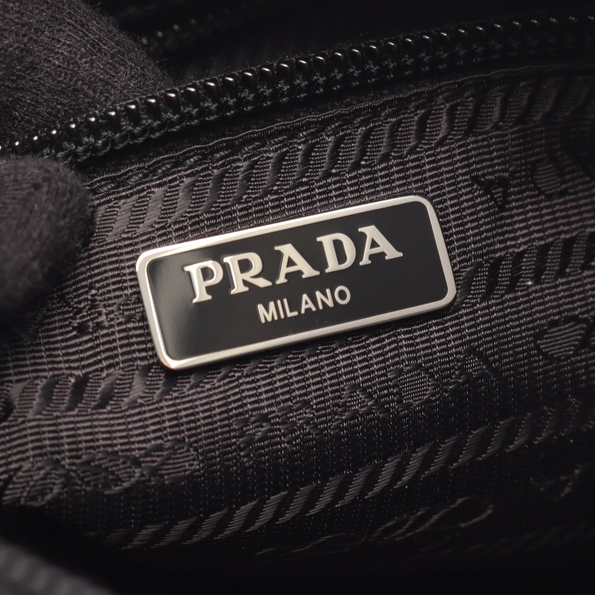TESSUTOT SMALTO ポーチ ナイロン サフィアーノレザー ブラック マルチカラー プラダ 財布・小物 PRADA