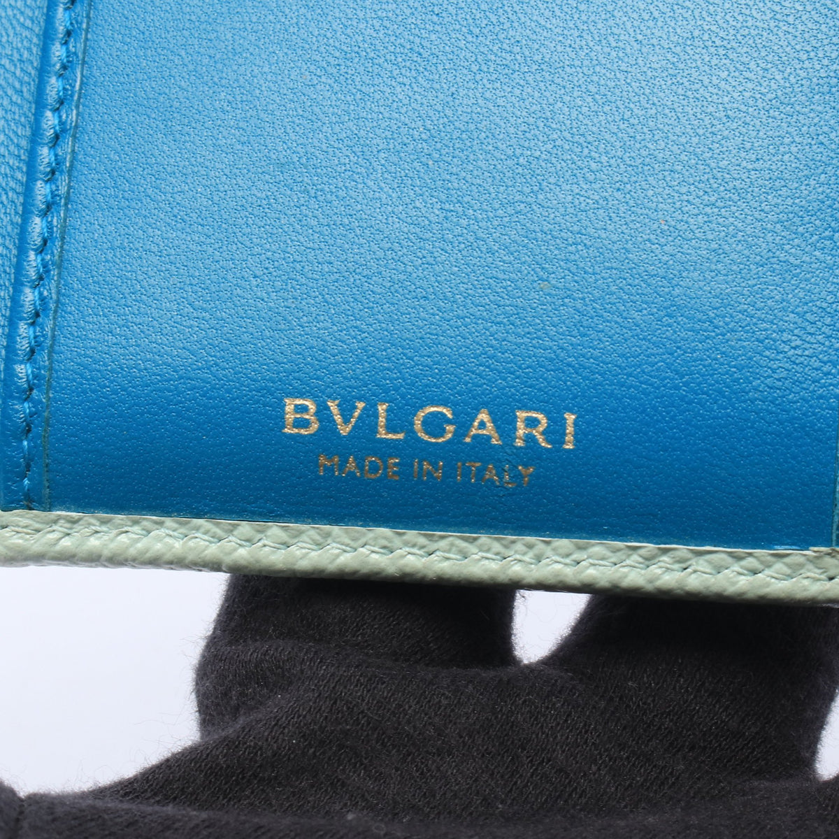 ブルガリブルガリ 三つ折り財布 レザー ライトグリーン ブルガリ 財布・小物 BVLGARI