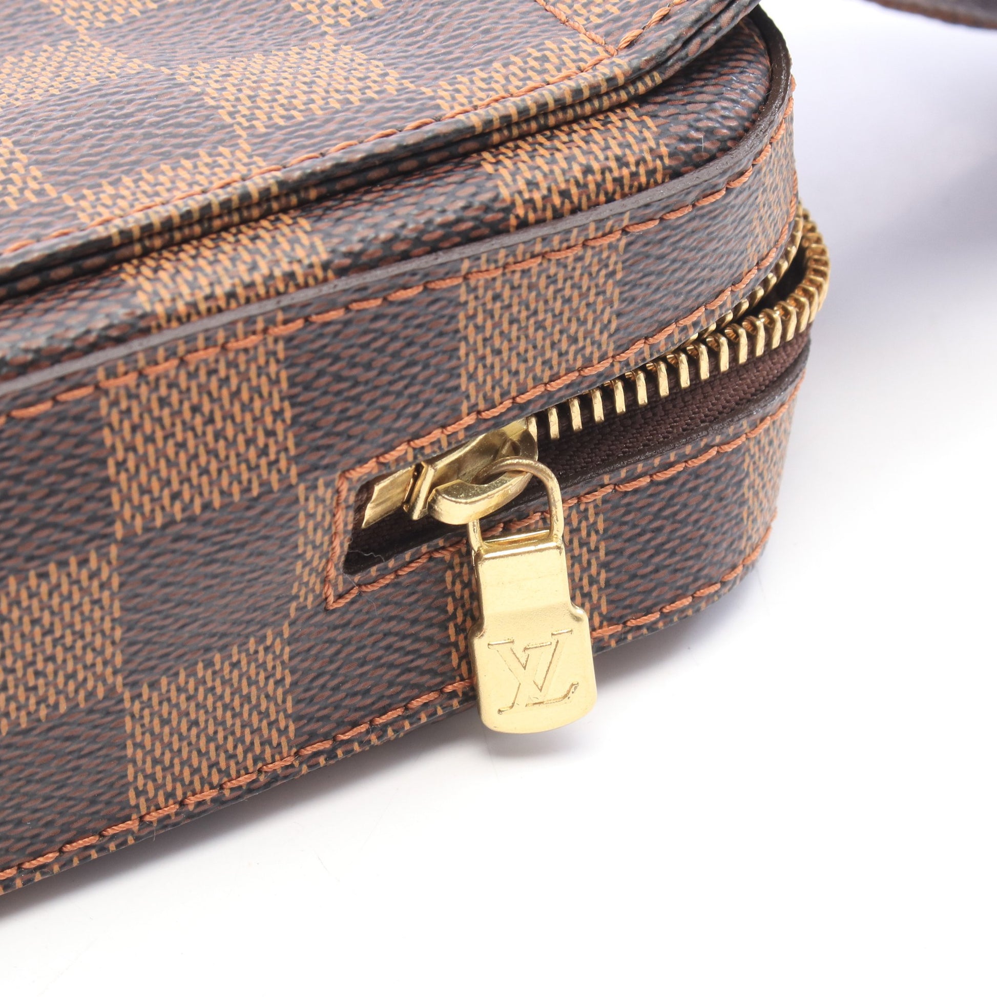ジェロニモス ダミエエベヌ ボディバッグ PVC ブラウン ルイヴィトン バッグ LOUIS VUITTON