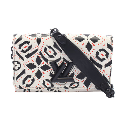 ポルトフォイユ ツイスト チェーンウォレット レザー ホワイト ブラック レッド ルイヴィトン バッグ LOUIS VUITTON