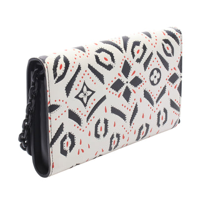 ポルトフォイユ ツイスト チェーンウォレット レザー ホワイト ブラック レッド ルイヴィトン バッグ LOUIS VUITTON