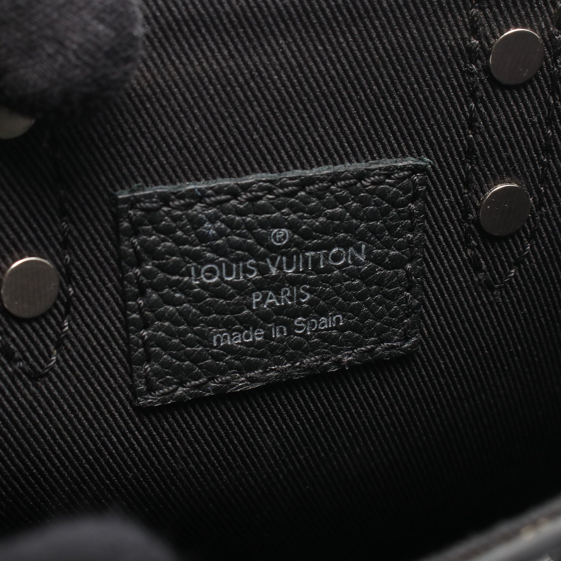 サックプラ XS ダミエチェッカーボード ノワール 2WAY ハンドバッグ レザー ブラック ルイヴィトン バッグ LOUIS VUITTON