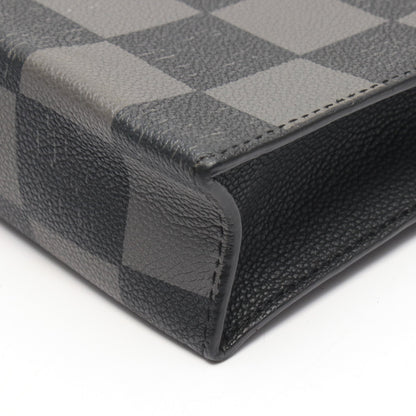サックプラ XS ダミエチェッカーボード ノワール 2WAY ハンドバッグ レザー ブラック ルイヴィトン バッグ LOUIS VUITTON