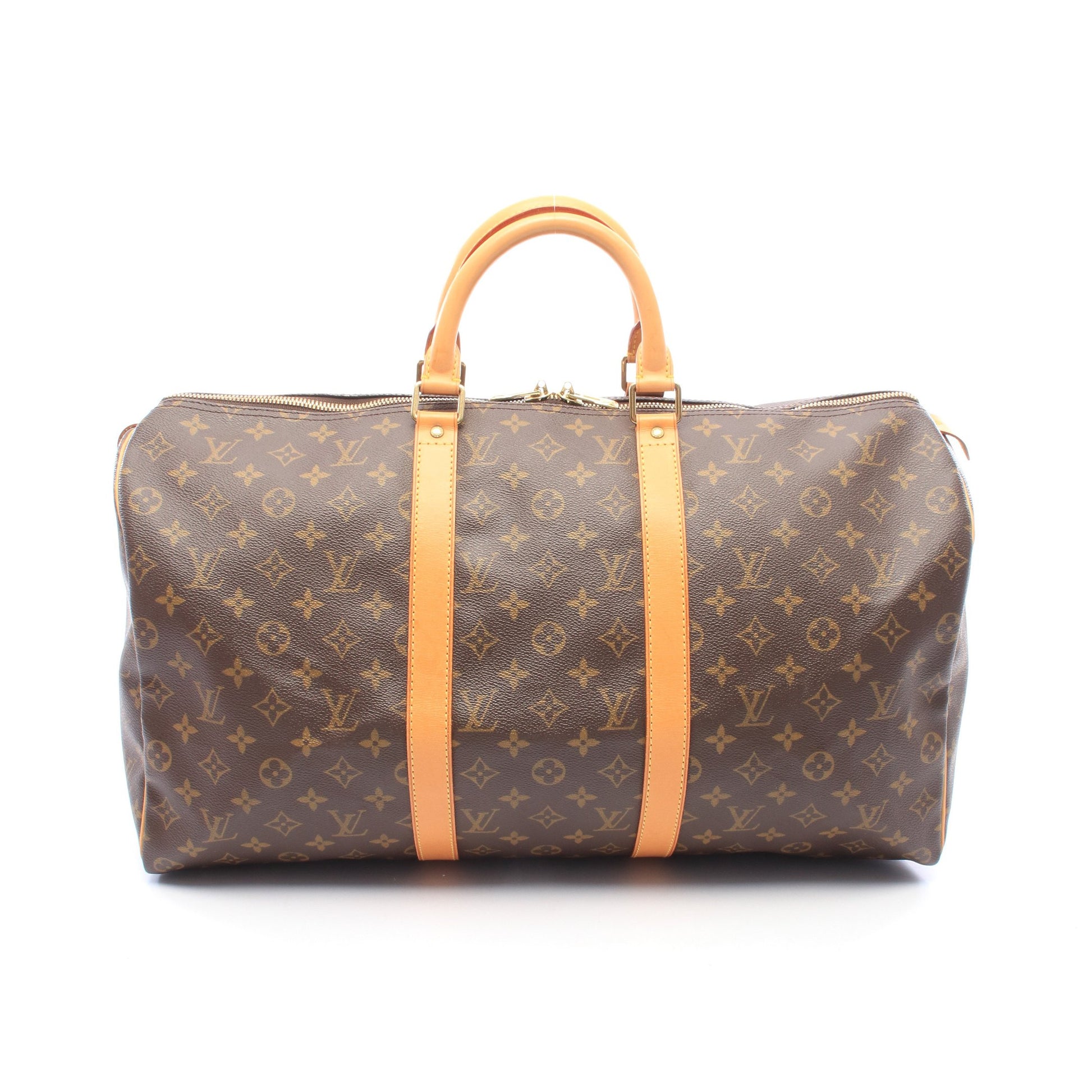 キーポル50 モノグラム ボストンバッグ PVC レザー ブラウン ルイヴィトン バッグ LOUIS VUITTON