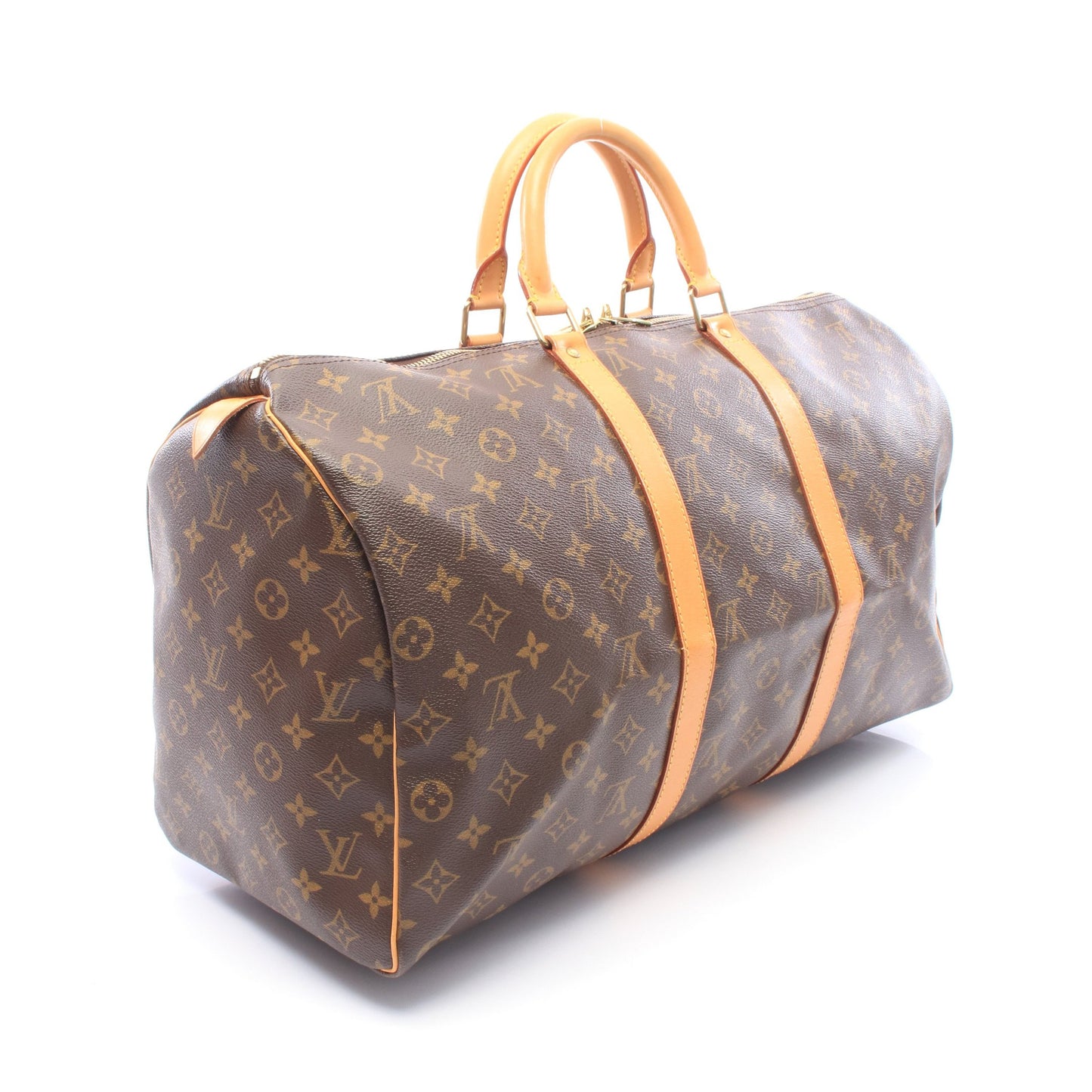キーポル50 モノグラム ボストンバッグ PVC レザー ブラウン ルイヴィトン バッグ LOUIS VUITTON