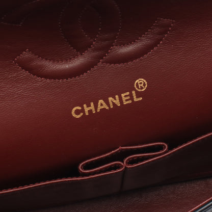 マトラッセ Wフラップ Wチェーンショルダーバッグ ラムスキン ブラック ゴールド金具 シャネル バッグ CHANEL