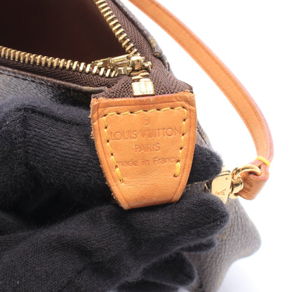 ポシェットアクセソワール モノグラム ハンドバッグ PVC レザー ブラウン ルイヴィトン バッグ LOUIS VUITTON