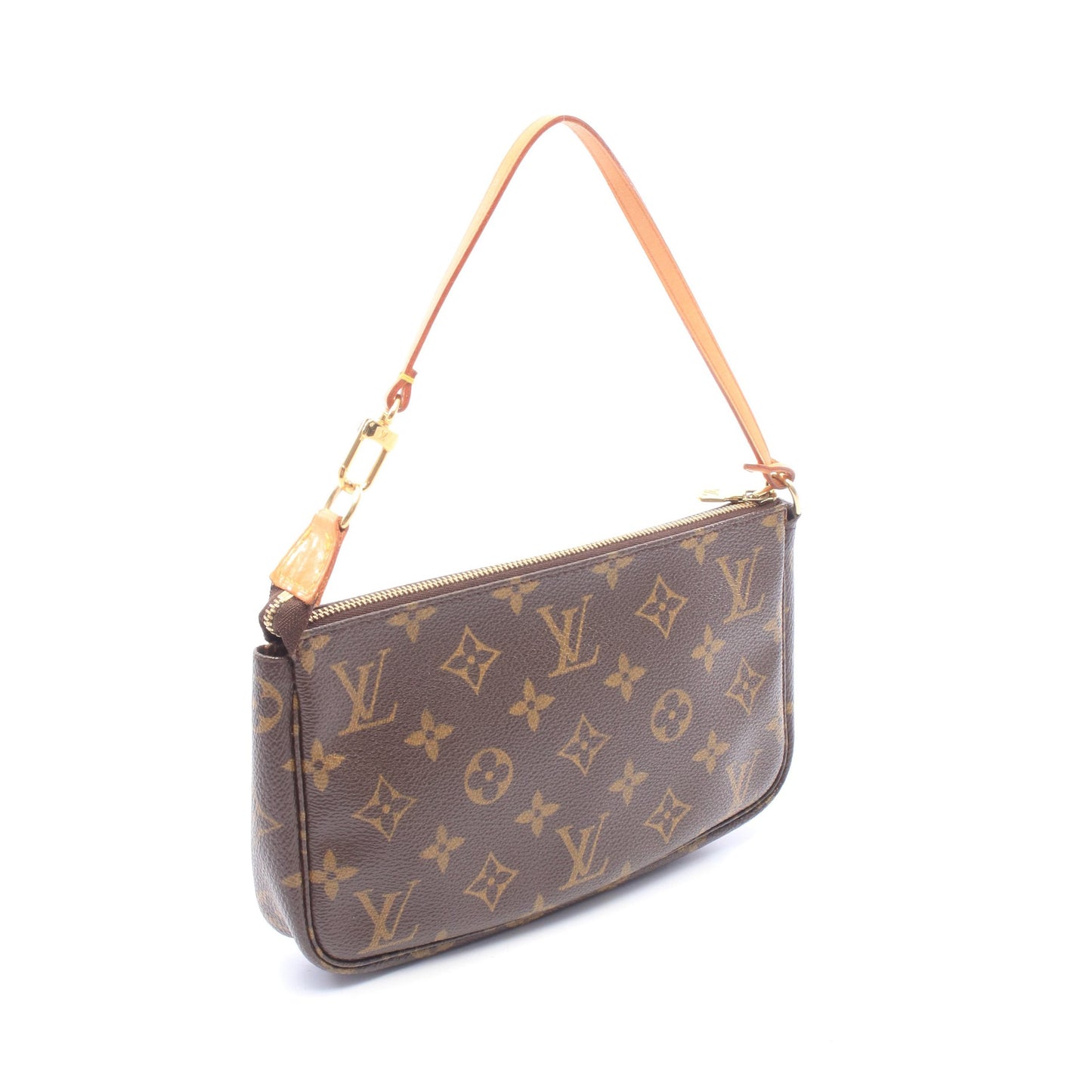 ポシェットアクセソワール モノグラム ハンドバッグ PVC レザー ブラウン ルイヴィトン バッグ LOUIS VUITTON