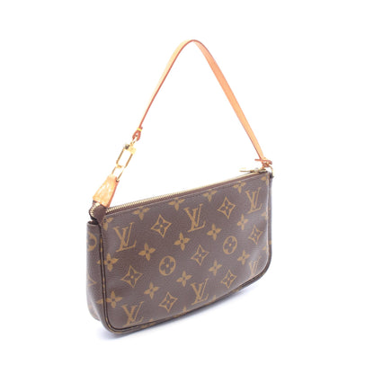 ポシェットアクセソワール モノグラム ハンドバッグ PVC レザー ブラウン ルイヴィトン バッグ LOUIS VUITTON