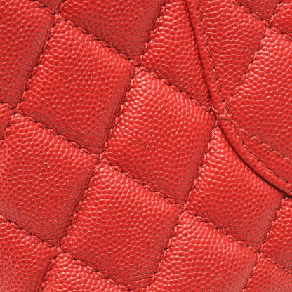 ココハンドル29 トップハンドル フラップ バッグ マトラッセ 2WAY ハンドバッグ キャビアスキン レッド ゴールド金具 シャネル バッグ CHANEL