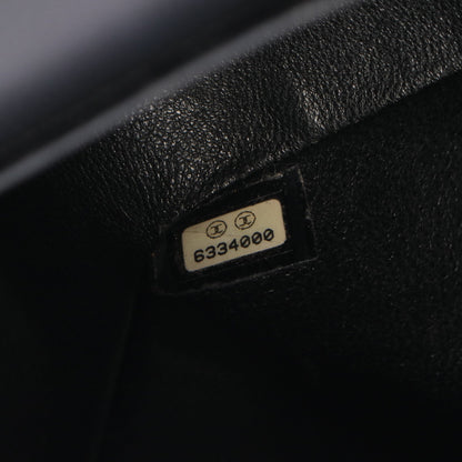 マトラッセ Wフラップ Wチェーンショルダーバッグ エナメルレザー ブラック シルバー金具 シャネル バッグ CHANEL