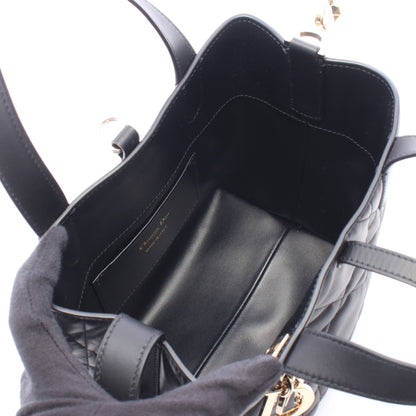 Dior Toujours バーティカル トートバッグ スモール マクロカナージュ 2WAY ハンドバッグ レザー ブラック クリスチャンディオール バッグ Christian Dior