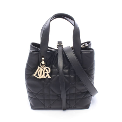 Dior Toujours バーティカル トートバッグ スモール マクロカナージュ 2WAY ハンドバッグ レザー ブラック クリスチャンディオール バッグ Christian Dior