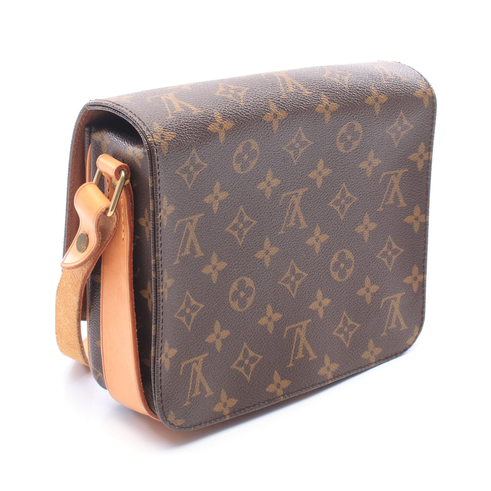 カルトシエールMM モノグラム ショルダーバッグ PVC レザー ブラウン ルイヴィトン バッグ LOUIS VUITTON