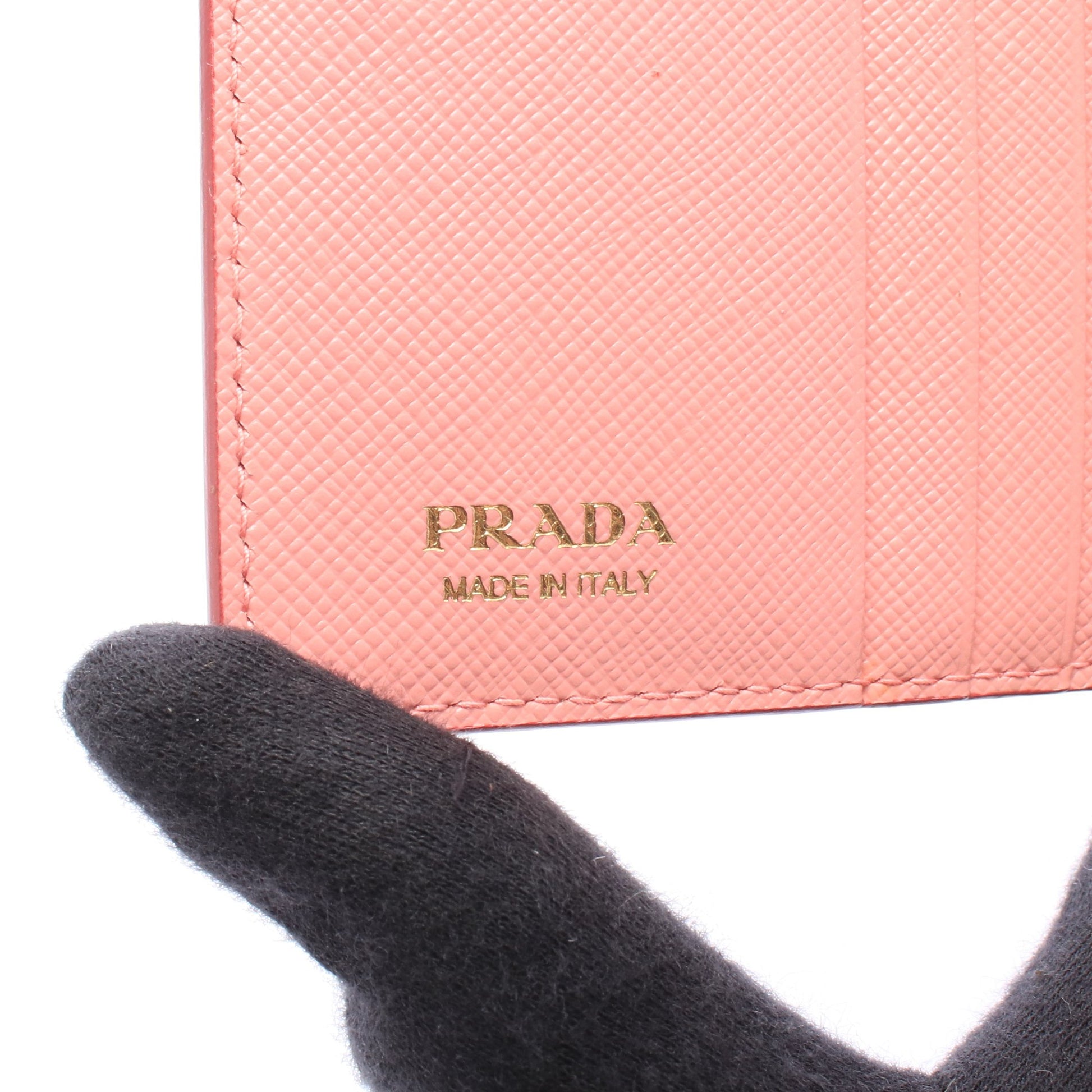 二つ折り財布 PVC レザー ピンク レッド プラダ 財布・小物 PRADA