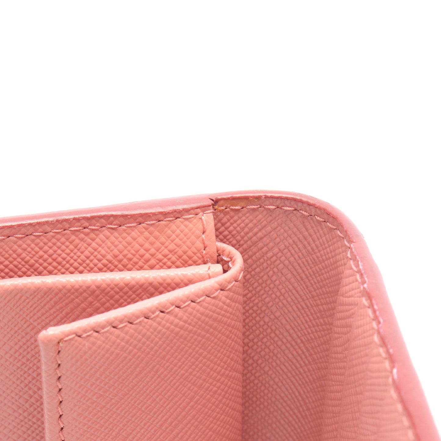 二つ折り財布 PVC レザー ピンク レッド プラダ 財布・小物 PRADA