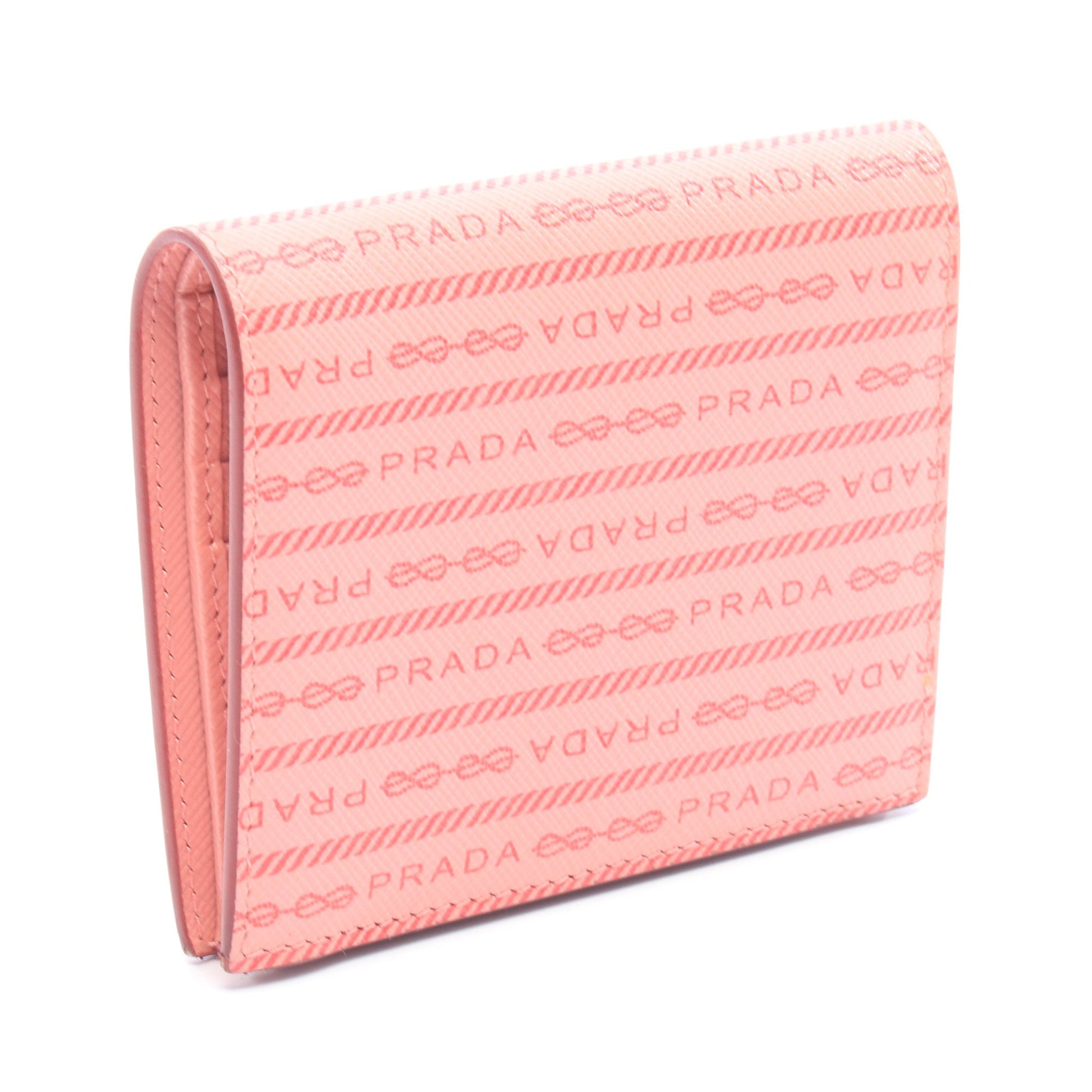 二つ折り財布 PVC レザー ピンク レッド プラダ 財布・小物 PRADA
