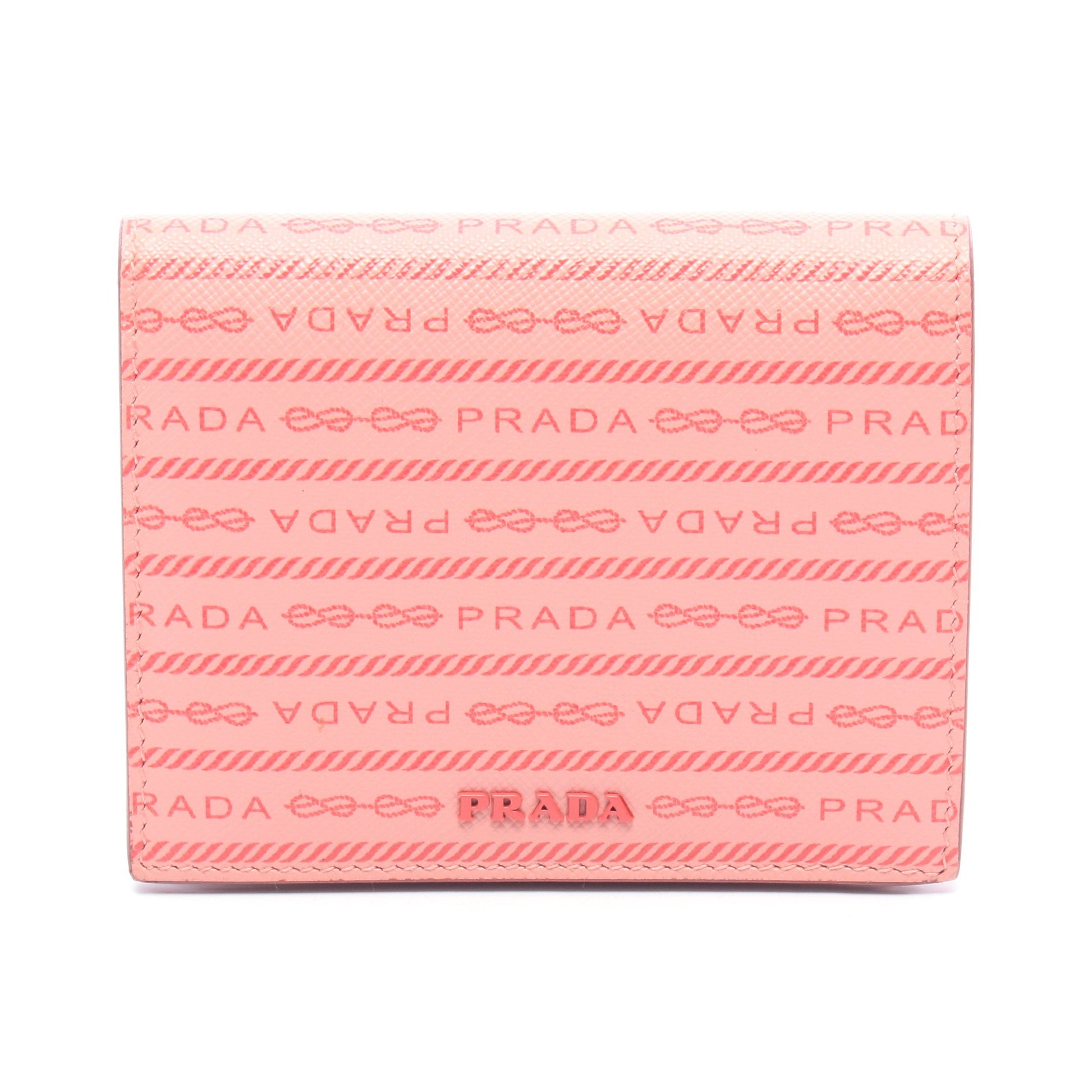 二つ折り財布 PVC レザー ピンク レッド プラダ 財布・小物 PRADA