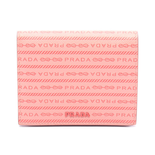 二つ折り財布 PVC レザー ピンク レッド プラダ 財布・小物 PRADA