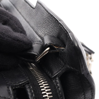 ベイビーカバス YSLライン 2WAY ハンドバッグ レザー ブラック サンローランパリ