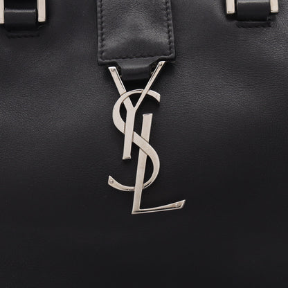 ベイビーカバス YSLライン 2WAY ハンドバッグ レザー ブラック サンローランパリ