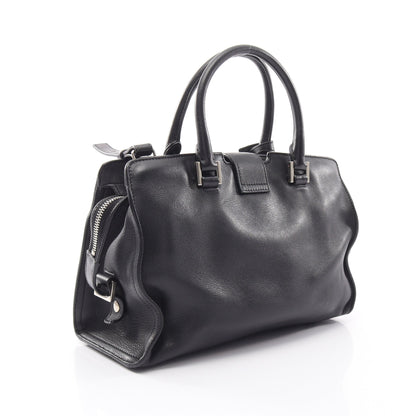 ベイビーカバス YSLライン 2WAY ハンドバッグ レザー ブラック サンローランパリ