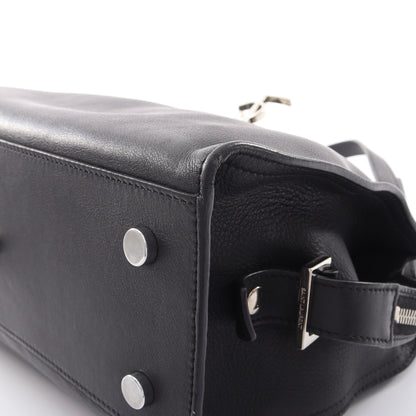 ベイビーカバス YSLライン 2WAY ハンドバッグ レザー ブラック サンローランパリ