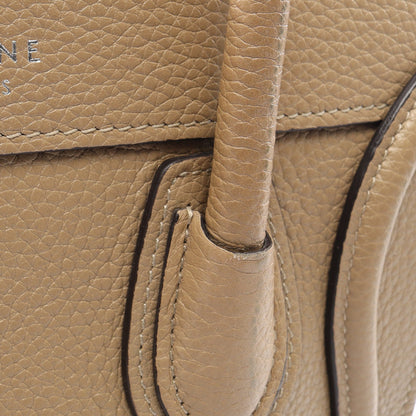 ラゲージ ナノショッパー 2WAY ハンドバッグ レザー ベージュ セリーヌ バッグ CELINE