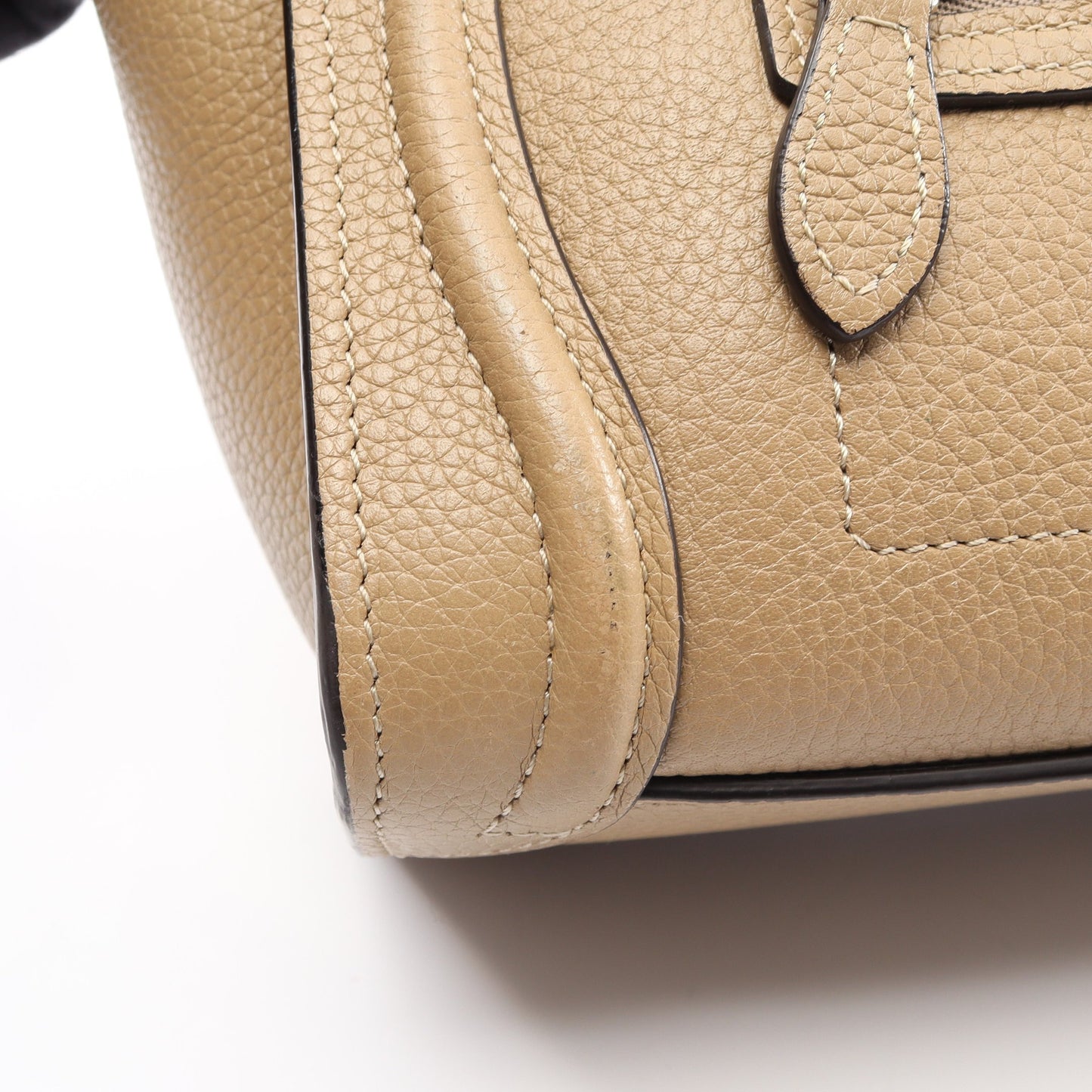ラゲージ ナノショッパー 2WAY ハンドバッグ レザー ベージュ セリーヌ バッグ CELINE