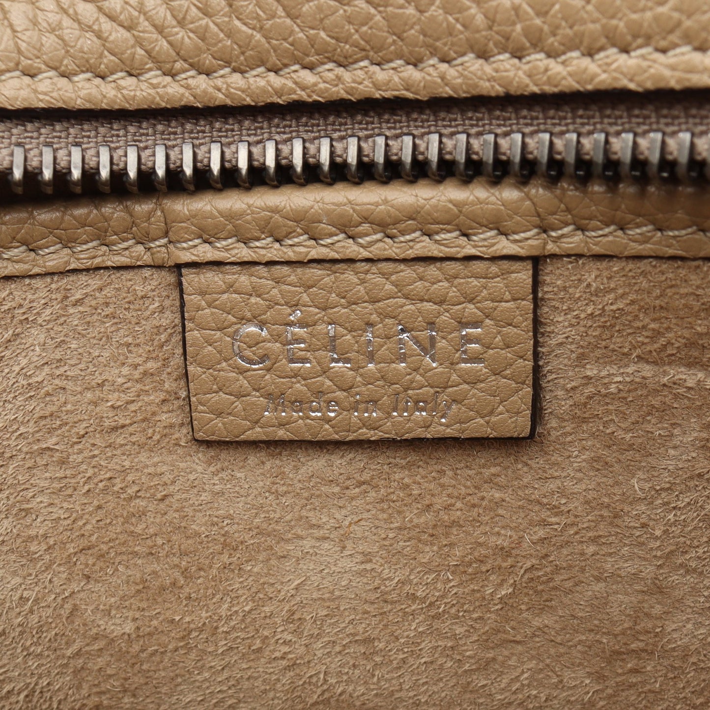 ラゲージ ナノショッパー 2WAY ハンドバッグ レザー ベージュ セリーヌ バッグ CELINE