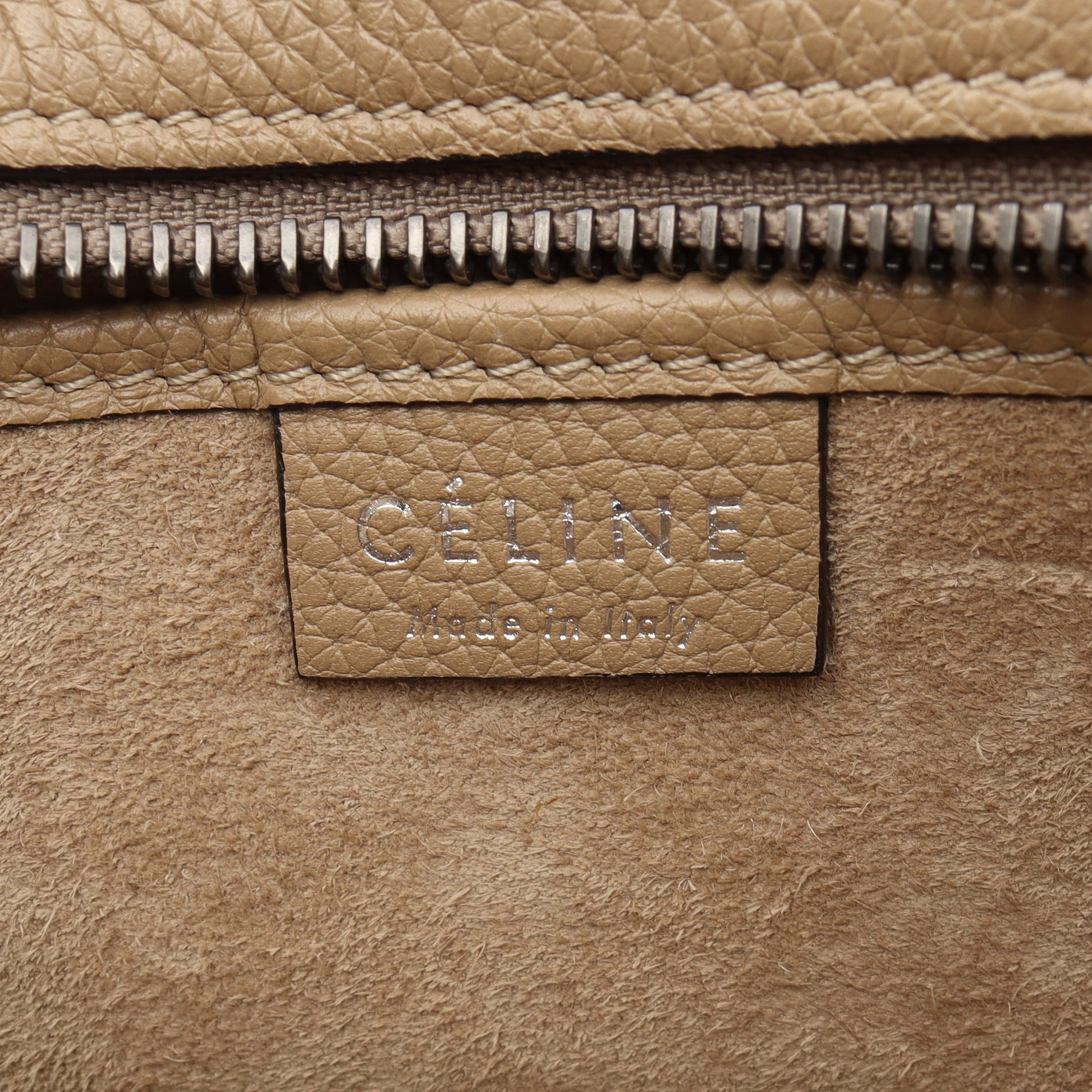 ラゲージ ナノショッパー 2WAY ハンドバッグ レザー ベージュ セリーヌ バッグ CELINE