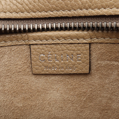 ラゲージ ナノショッパー 2WAY ハンドバッグ レザー ベージュ セリーヌ バッグ CELINE
