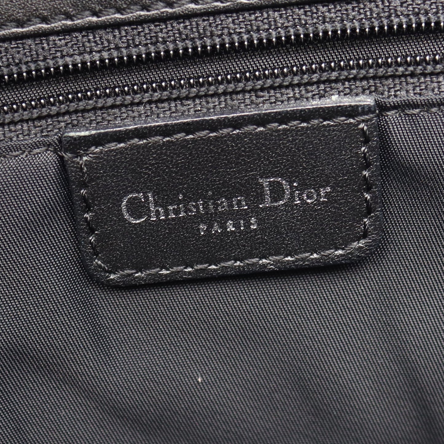 トロッター サドル ハンドバッグ トートバッグ キャンバス レザー ライトグレー ブラック クリスチャンディオール バッグ Christian Dior